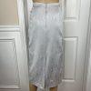 Nubiano New York Polyester Nylon Skirt Suit 6 Silver Shiny Formal Women 2 Piece