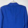 Kasper Polyester Skirt Suit 10 Deep Blue Cuffed Sleeve Embroidered Lined 2PC