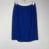 Kasper Polyester Skirt Suit 10 Deep Blue Cuffed Sleeve Embroidered Lined 2PC