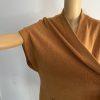 10-2655.jpg J. Jill Women Cardigan Size 2X Bronze Open Front Short Sleeve Knit Sweater