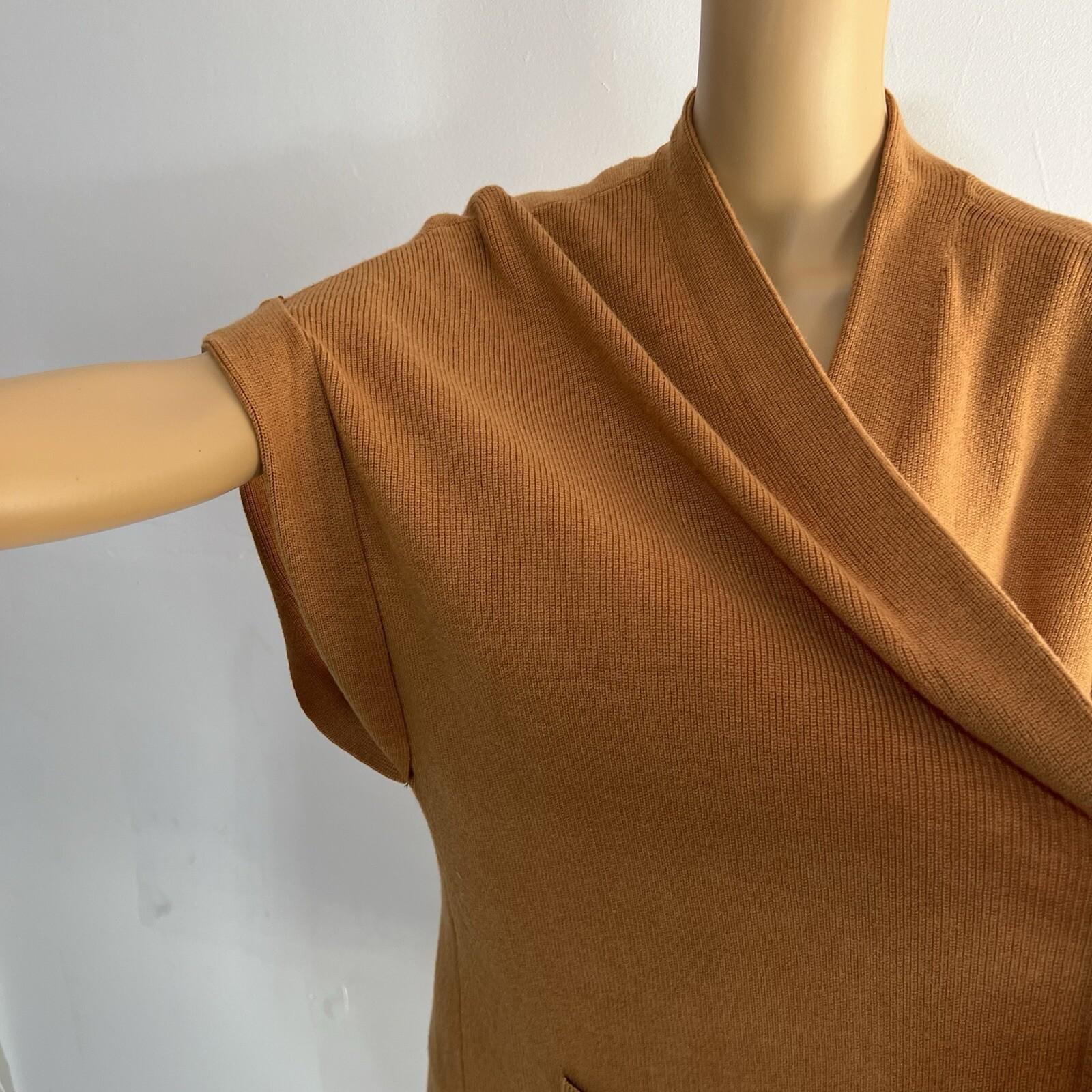 10-2655.jpg J. Jill Women Cardigan Size 2X Bronze Open Front Short Sleeve Knit Sweater