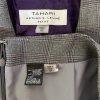 Tahari ASL Viscose Blend Skirt Suit 12P Gray Ruffle Bell Sleeves Striped 2PC