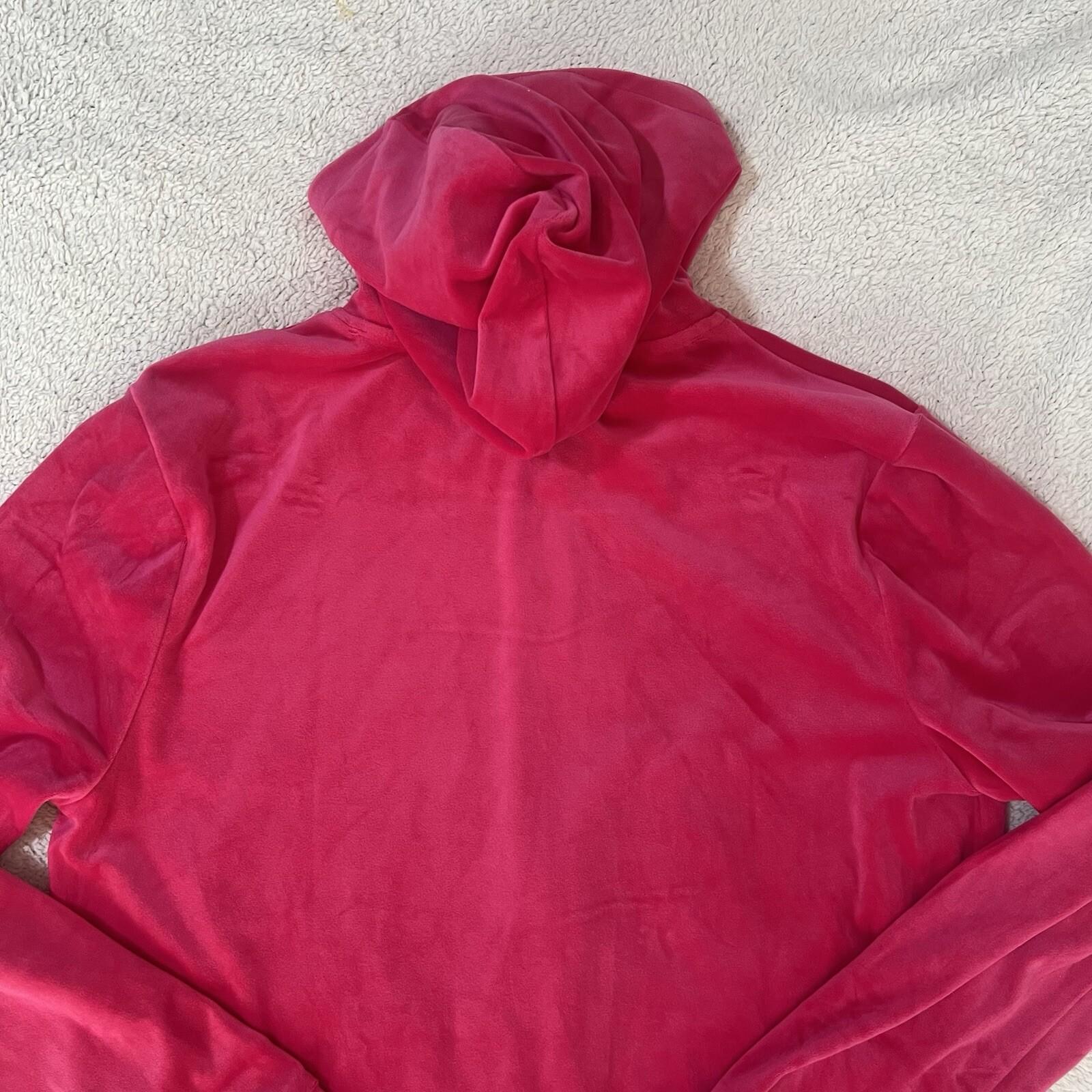 Juicy Couture Velour Track Jogger Suit XL Pant L Pink Hooded Y2K Athleisure Zip