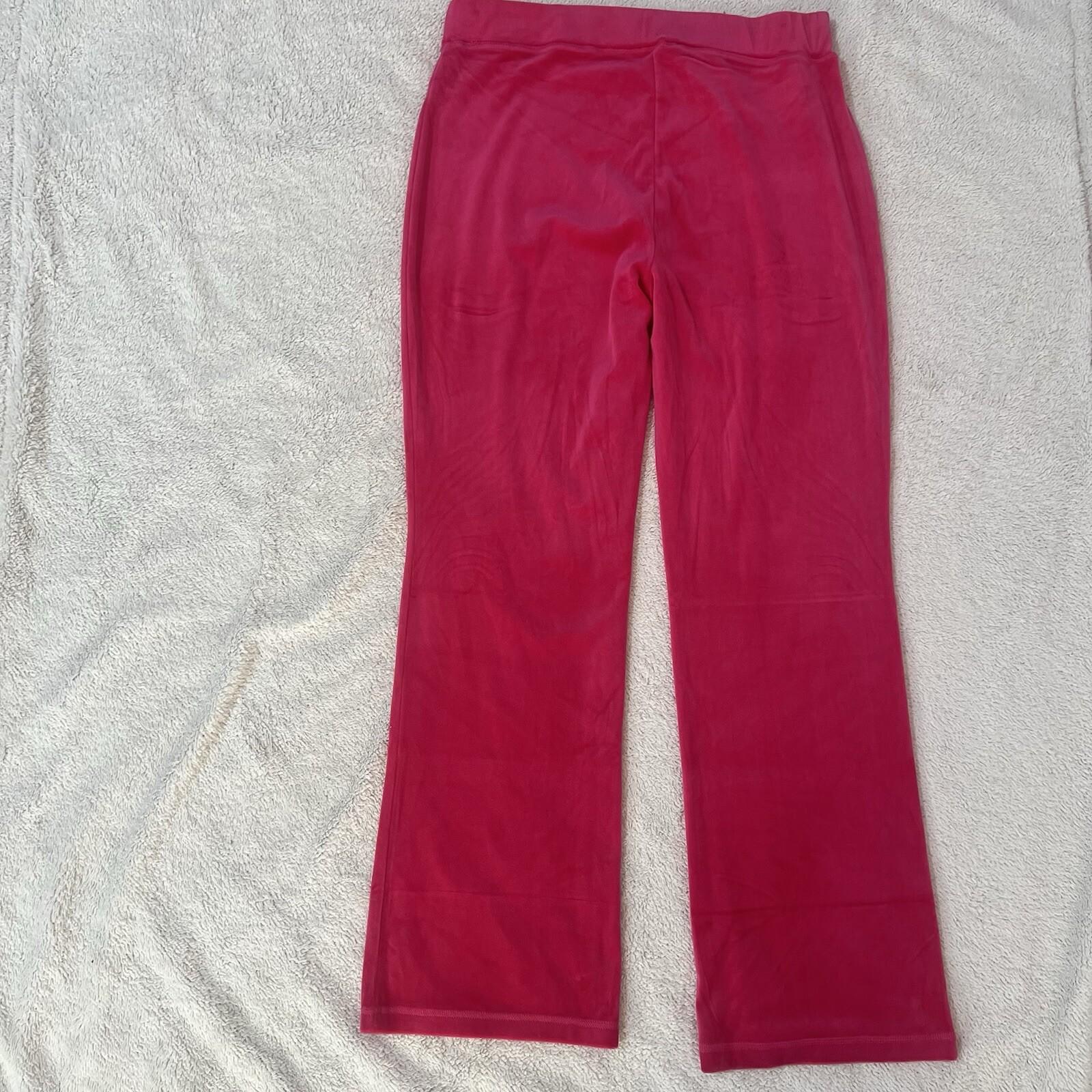 Juicy Couture Velour Track Jogger Suit XL Pant L Pink Hooded Y2K Athleisure Zip
