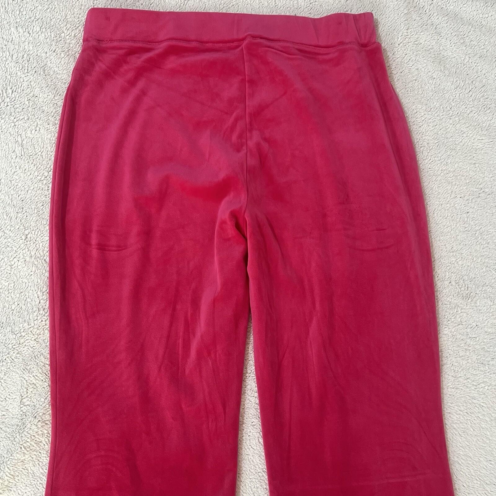 Juicy Couture Velour Track Jogger Suit XL Pant L Pink Hooded Y2K Athleisure Zip