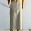 Tahari ASL Polyester Skirt Suit 12 Beige Belted Short Sleeves Padded Lined 2PC