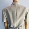 Tahari ASL Polyester Skirt Suit 12 Beige Belted Short Sleeves Padded Lined 2PC
