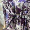FREE PEOPLE Purple White Floral Drawstring Fit and Flare Tunic Mini Dress Size S