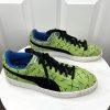 Puma Suede Men Vintage Green Black White Bottoms Sneakers Size 10