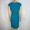 Calvin Klein Polyester Spandex Dress 6 Teal Fitted Cap Sleeves Business Career