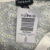 New Torrid Blouse 4X ivory chiffon clip dot eyelet sheer Feminine balloon sleeve