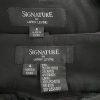 LARRY LEVINE 2PC Black Polyester Rayon Stretch Short Sleeves Pant Suit Size 4