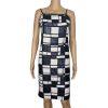 W By WORTH Blue White Beaded Sequin Sleeveless Cocktail Evening Dress Size 2