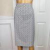 LIZ CLAIBORNE Vtg 2PC Off White Floral Double Breasted Lined Skirt Suit Size 8