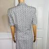 LIZ CLAIBORNE Vtg 2PC Off White Floral Double Breasted Lined Skirt Suit Size 8
