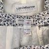 LIZ CLAIBORNE Vtg 2PC Off White Floral Double Breasted Lined Skirt Suit Size 8
