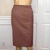 Le Suit Viscose Polyester Blend Skirt Size 8 Suit Size 10 Burgundy Lined 2PC