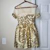 QUOC ANH Gold Stunning Girl Lined Party Dress 12 to 13 years old
