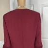 Jones Studio Polyester Spandex Blazer 8 Burgundy Open Front Bell Sleeves New 1PC