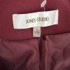 Jones Studio Polyester Spandex Blazer 8 Burgundy Open Front Bell Sleeves New 1PC
