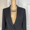 Jones New York Viscose Polyester  Stretch Blazer Size 4 Black Tuxedo 1PC New