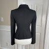 THE LIMITED Polyester Viscose Stretch Blazer Size S Black Ruffle Career 1PC