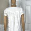 Lulus Rayon Shift Dress S White Embroidered Down in Kokomo Lace Up Neckline Mini
