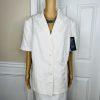 Le Suit Polyester Rayon Skirt Suit Size 20W Off White Short Sleeves New 2PC