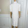 Le Suit Polyester Rayon Skirt Suit Size 20W Off White Short Sleeves New 2PC