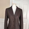 JONES NEW YORK Women 2PC  Brown Polyester Rayon Spandex Flare Skirt Suit Size 8