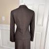 JONES NEW YORK Women 2PC  Brown Polyester Rayon Spandex Flare Skirt Suit Size 8