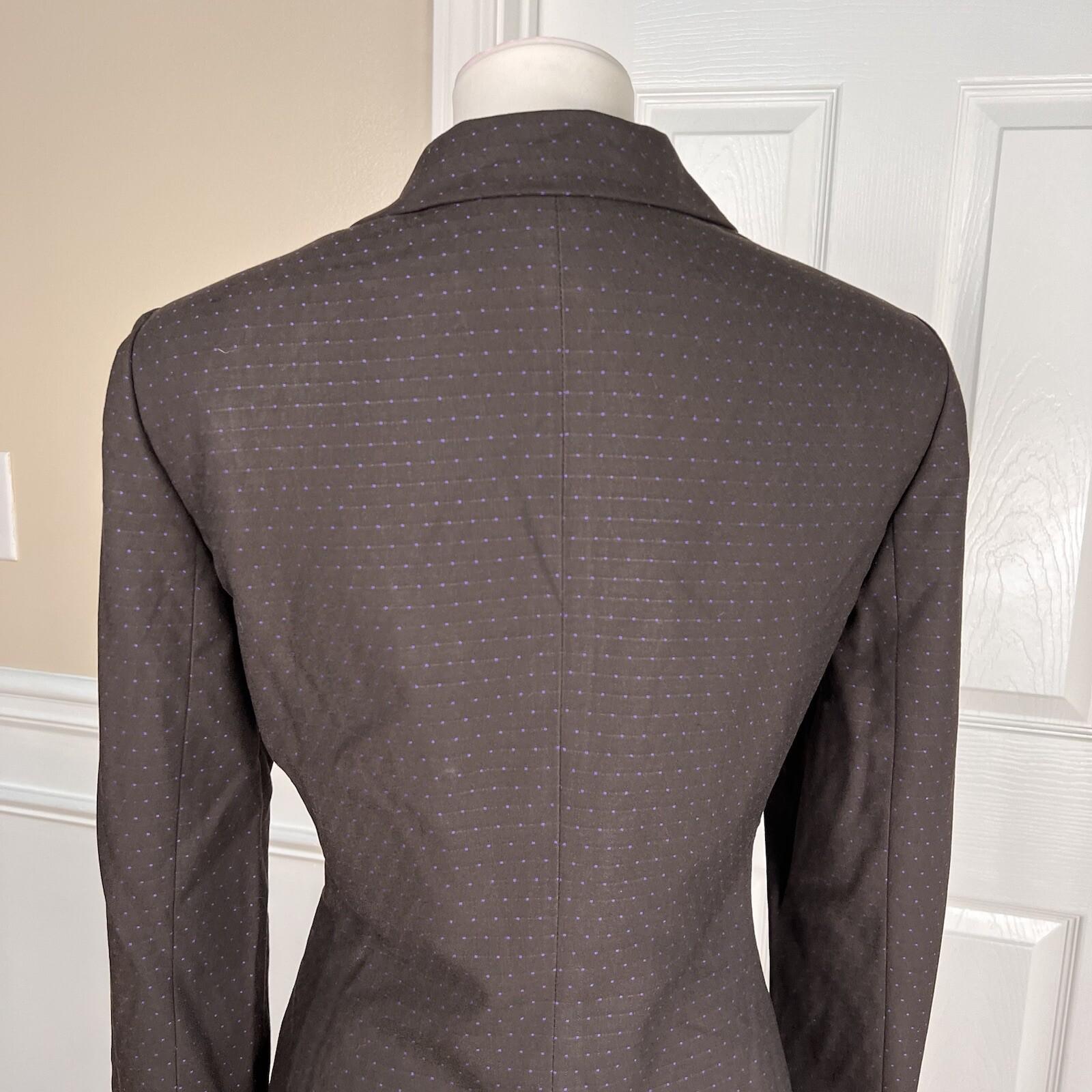 JONES NEW YORK Women 2PC  Brown Polyester Rayon Spandex Flare Skirt Suit Size 8
