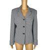 10-285.jpg Collections For Le Suit Polyester Rayon Blazer Size 14 Black White Houndstooth