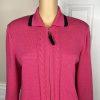 St John Sport By Marie Gray Sweater S Pink Black Knit Zip Up Stretch Pockets