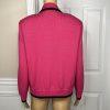St John Sport By Marie Gray Sweater S Pink Black Knit Zip Up Stretch Pockets
