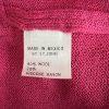 St John Sport By Marie Gray Sweater S Pink Black Knit Zip Up Stretch Pockets
