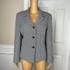 10-286.jpg Collections For Le Suit Polyester Rayon Blazer Size 14 Black White Houndstooth