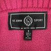 St John Sport By Marie Gray Sweater S Pink Black Knit Zip Up Stretch Pockets