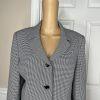 10-287.jpg Collections For Le Suit Polyester Rayon Blazer Size 14 Black White Houndstooth