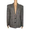 10-2870.jpg Giorgio Armani Vintage Wool Blazer Size 42 Gray Multi Lined Notch Collar
