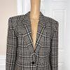 10-2873.jpg Giorgio Armani Vintage Wool Blazer Size 42 Gray Multi Lined Notch Collar