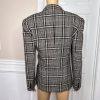 10-2874.jpg Giorgio Armani Vintage Wool Blazer Size 42 Gray Multi Lined Notch Collar