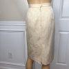 LE SUIT  Women 2PC Beige Floral Polyester Lined Shawl Collar Skirt Suit Size 6