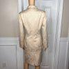 LE SUIT  Women 2PC Beige Floral Polyester Lined Shawl Collar Skirt Suit Size 6