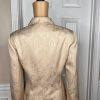 LE SUIT  Women 2PC Beige Floral Polyester Lined Shawl Collar Skirt Suit Size 6