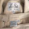 LE SUIT  Women 2PC Beige Floral Polyester Lined Shawl Collar Skirt Suit Size 6