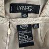 KASPER Metallic Polyester Skirt Suit Size 10P Beige Cocktail Stand Up Collar 2PC