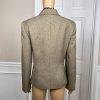 LE SUIT Women 3PC Peanut Polyester Lined Peak Collar Pant Suit Scarf Size 10