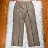 LE SUIT Women 3PC Peanut Polyester Lined Peak Collar Pant Suit Scarf Size 10