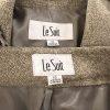 LE SUIT Women 3PC Peanut Polyester Lined Peak Collar Pant Suit Scarf Size 10